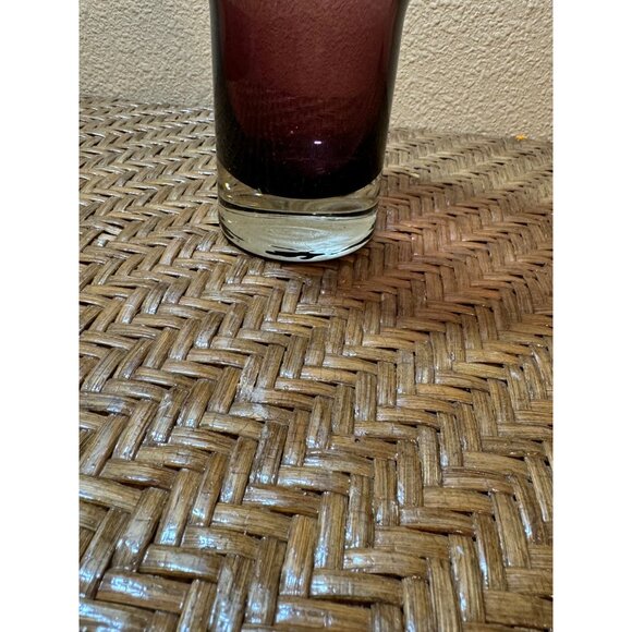 Vintage Riihimäki Finland Amethyst Glass Vase Numbered - Picture 4 of 8